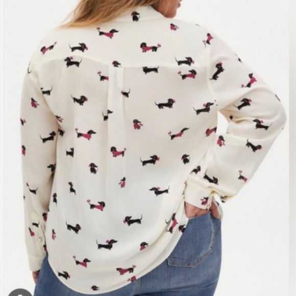 Torrid dachshund print blouse - Picture 2 of 4